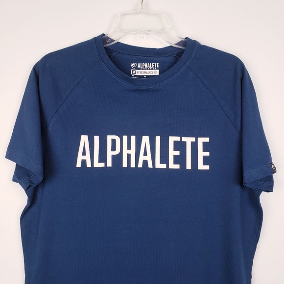 NWT Alphalete Performance Fit S/S T-Shirt Blue Med - Picture 2 of 7